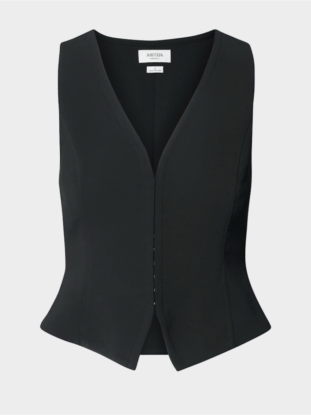 NWT Aritzia Crepette Attire Vest - Black Size 14